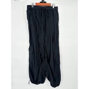 Daily Practice Anthropologie Base Jump Parachute Black Cargo Pants Size Medium